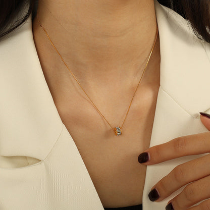 Elyna ketting met gepolijste cilinder | Goud