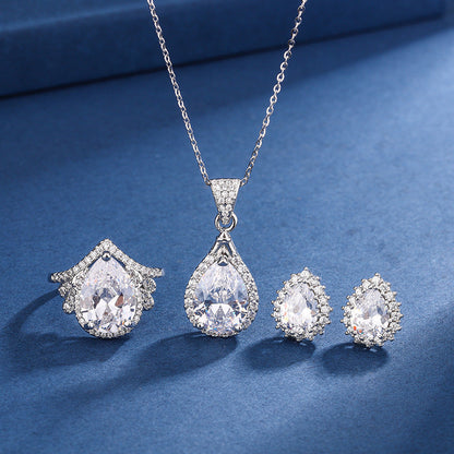 Aria witte druppelset | Witgoud