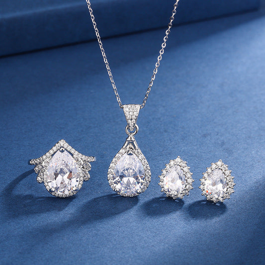 Aria witte druppelset | Witgoud