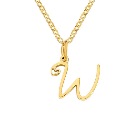 Hartjesketting met initiaal | Goud