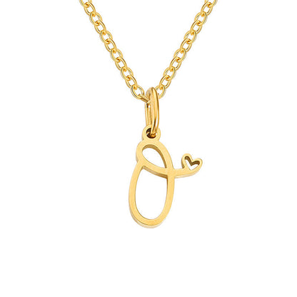 Hartjesketting met initiaal | Goud