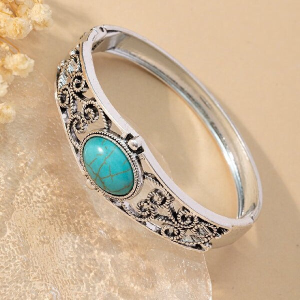 Alouette vintage armband met embleem | Witgoud