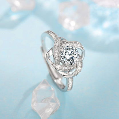 Fleur de Givre set met klaverknoop | Witgoud