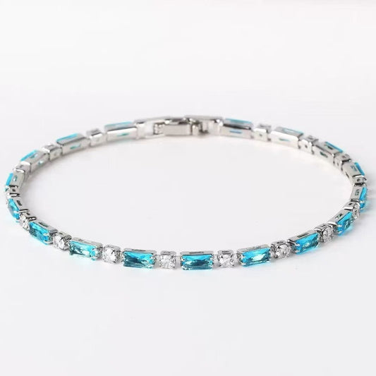 Armband met natuurlijke turkoois | Witgoud