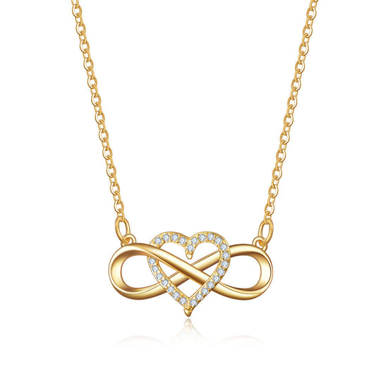 Liefdesknoop-ketting met oneindigheidssymbool | Goud