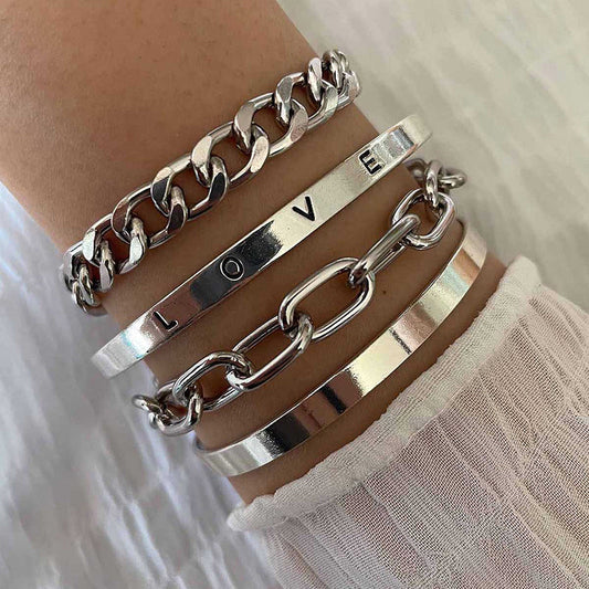 Elan Mercer armbandenset | Witgoud