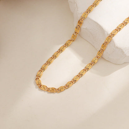 Nusa gevlochten schakelketting | Goud