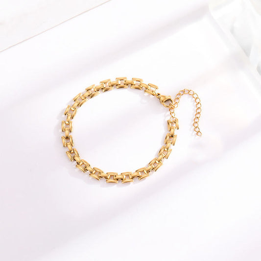 Timepiece schakelarmband | Goud