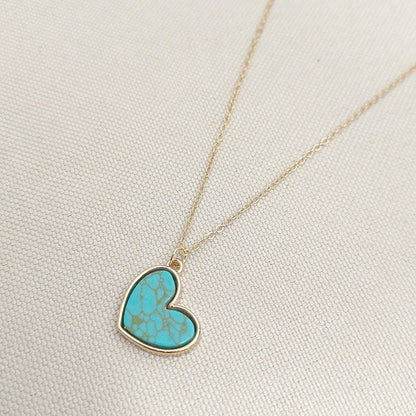 Liefdesketting met turkoois | Goud