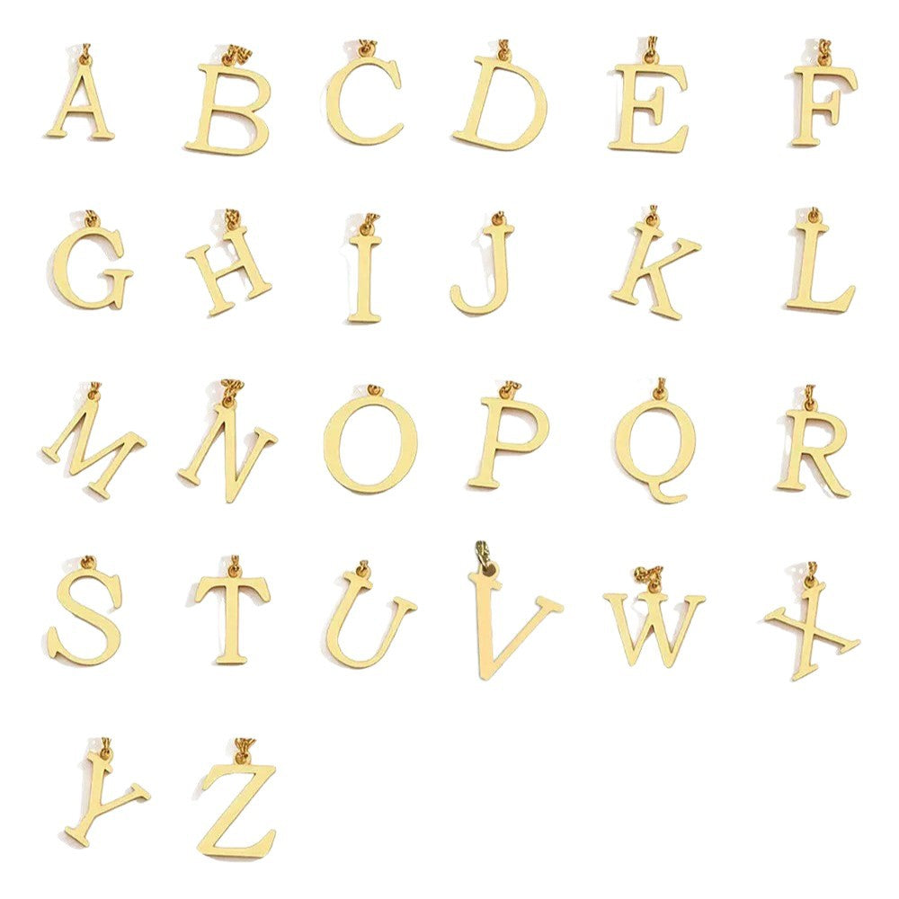 Gelaagde ketting met initiaal | Goud