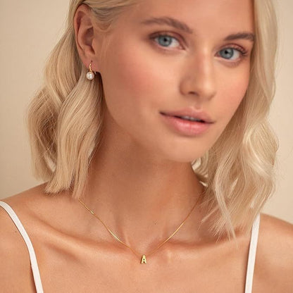 Liefdesbrief-ketting met initiaal | Goud