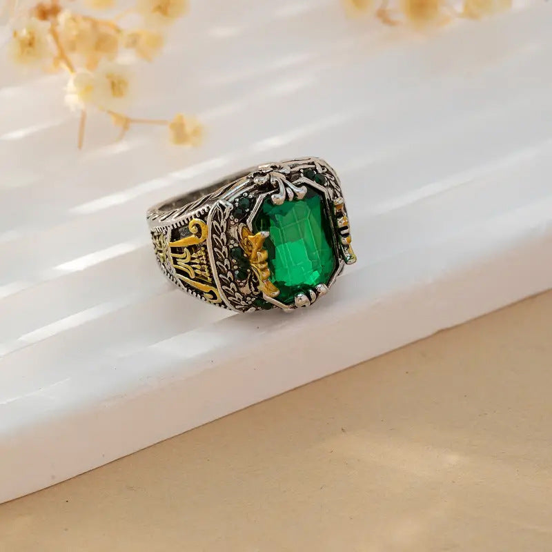 Klara Emerin ring | Gemengd goud