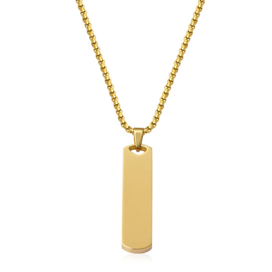 Core ketting met plaatje | Goud