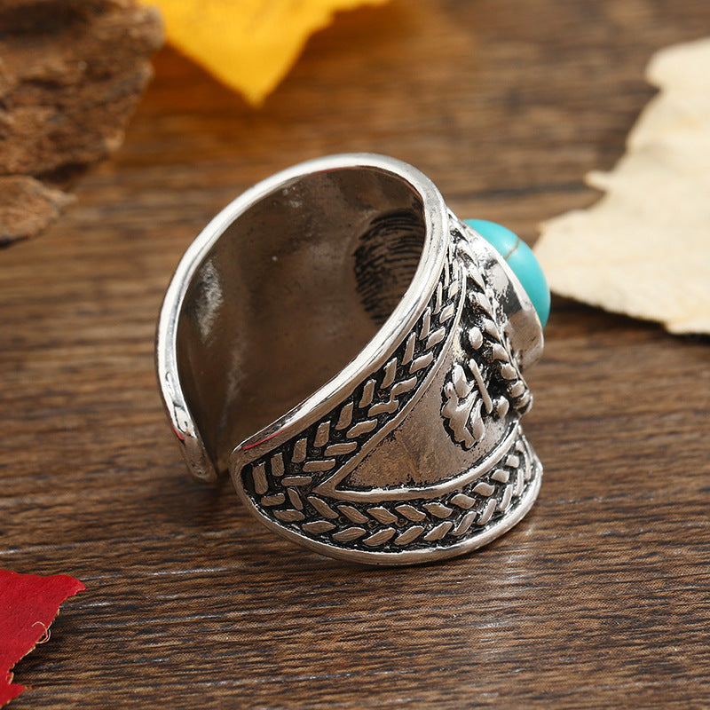 Ravik open ring met steen | Witgoud