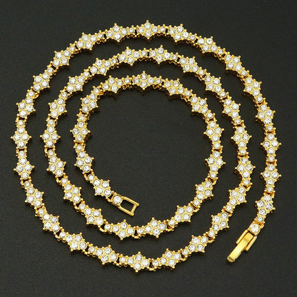 Klassieke clustertennisketting | Goud