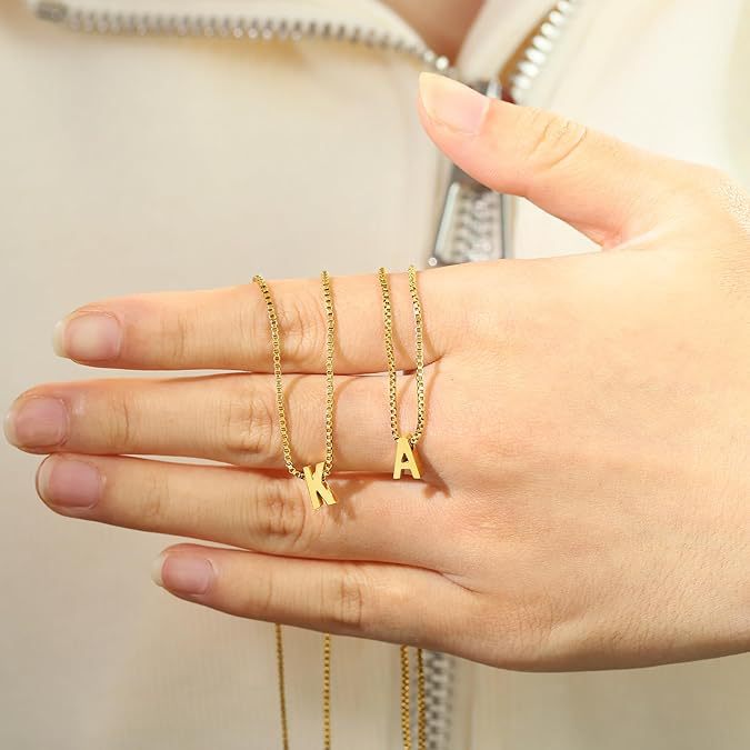 Liefdesbrief-ketting met initiaal | Goud