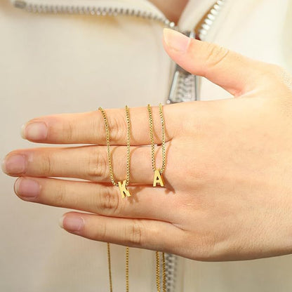 Liefdesbrief-ketting met initiaal | Goud
