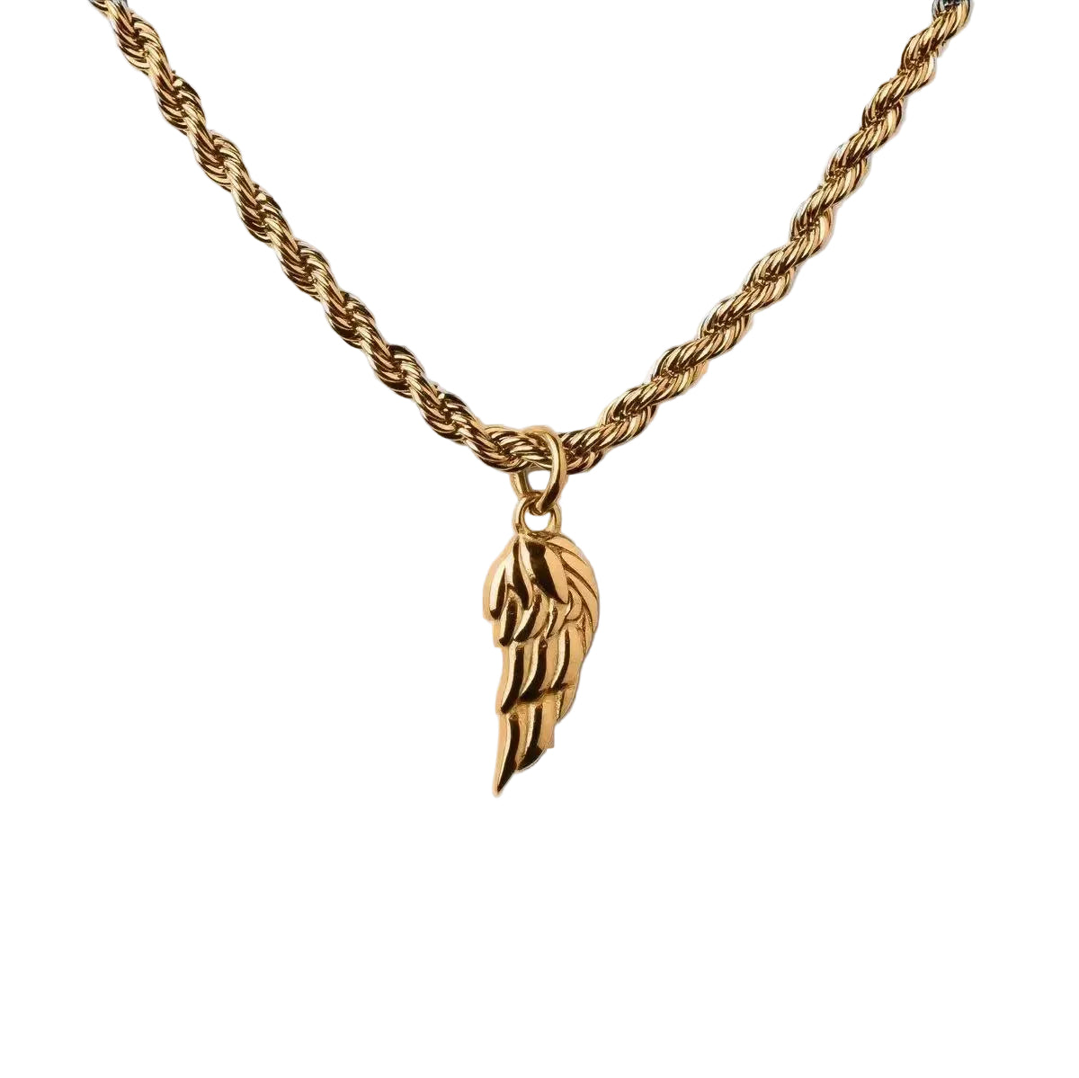 Elio ketting met vleugelhanger | Witgoud