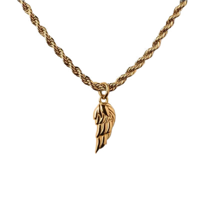 Elio ketting met vleugelhanger | Witgoud