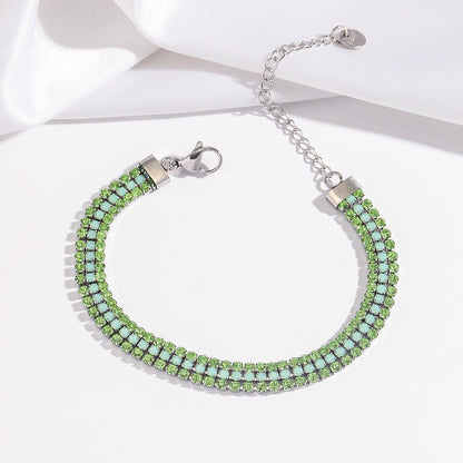 Signature glansarmband | Witgoud