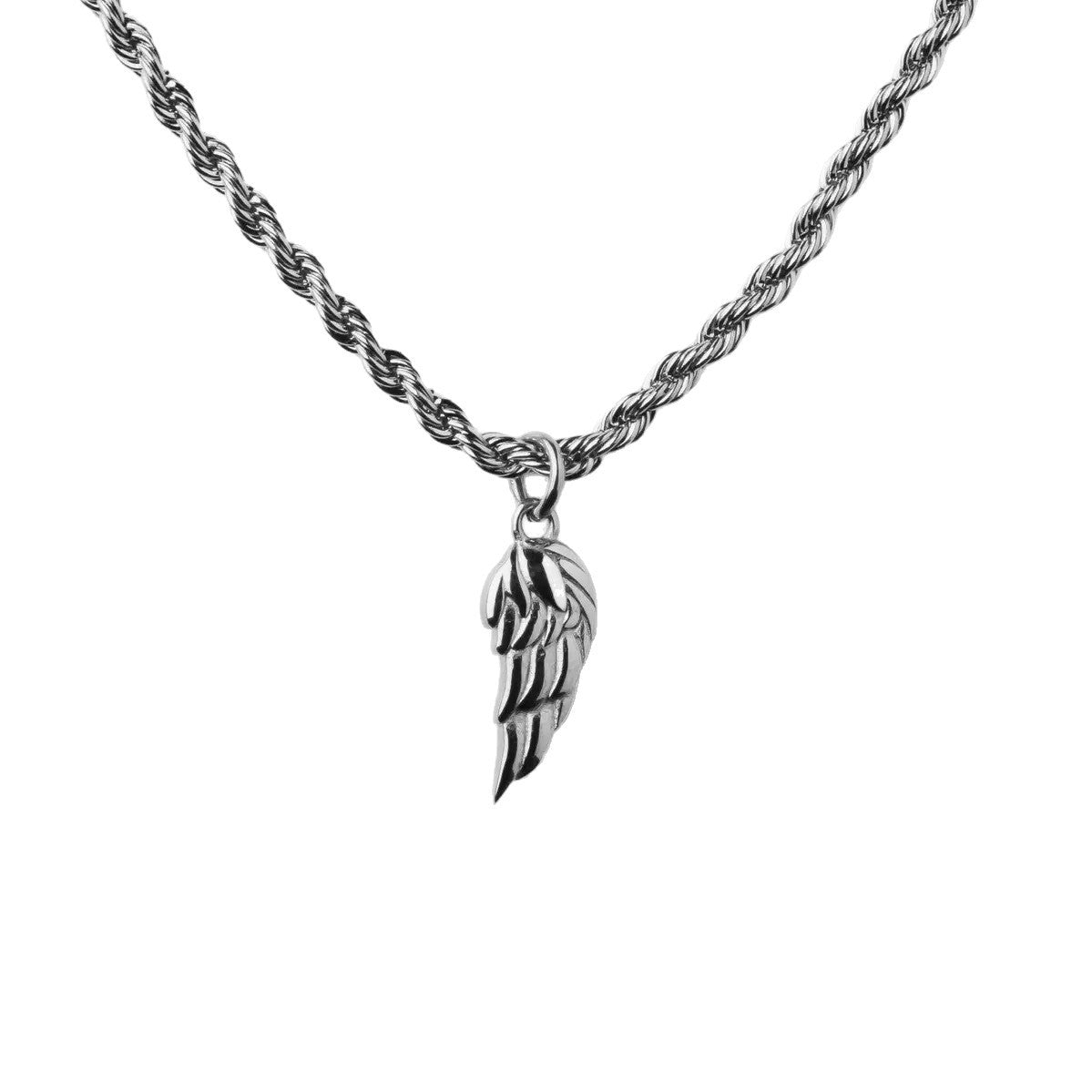 Elio ketting met vleugelhanger | Witgoud