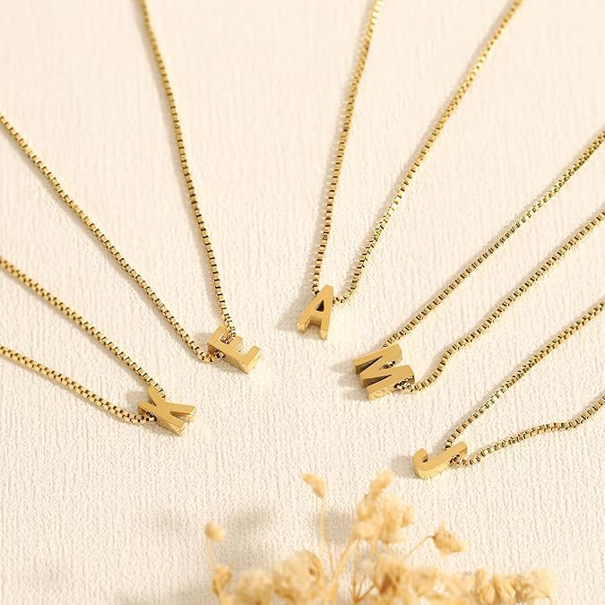 Liefdesbrief-ketting met initiaal | Goud