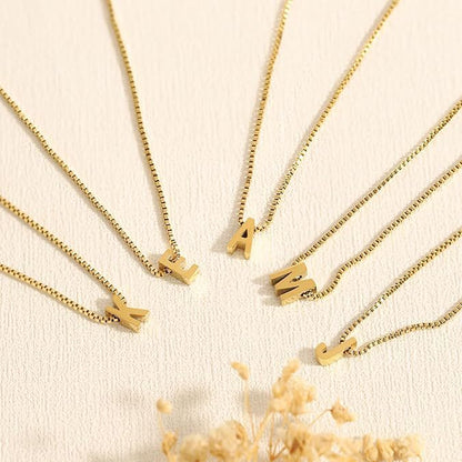 Liefdesbrief-ketting met initiaal | Goud