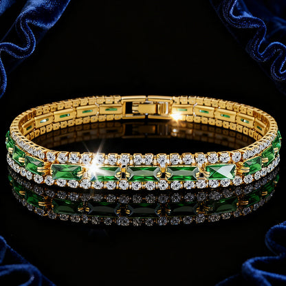 Opvallende smaragdgroene armband | Goud