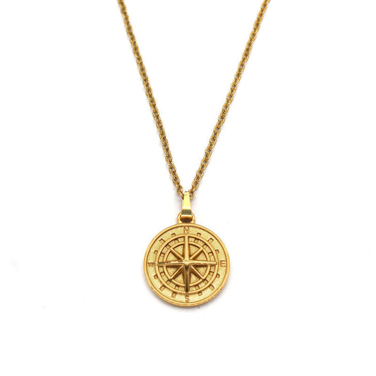 Ketting met kompashanger | Goud