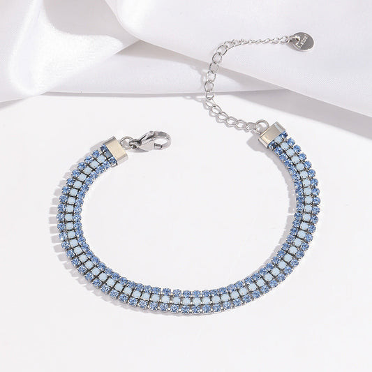 Signature glansarmband | Witgoud