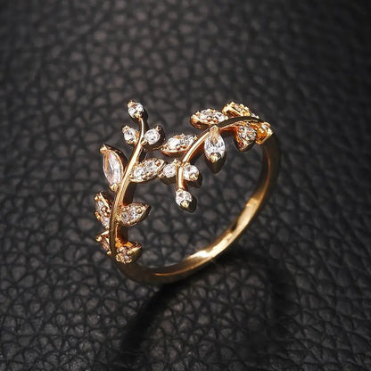 Elegante gouden ring met ranken | Goud