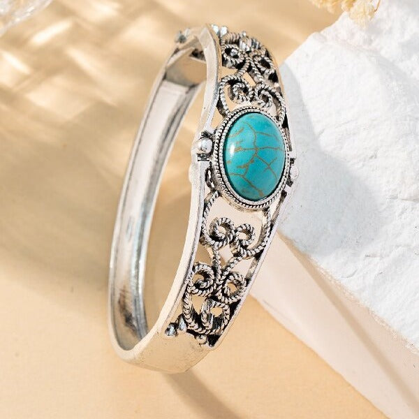 Alouette vintage armband met embleem | Witgoud