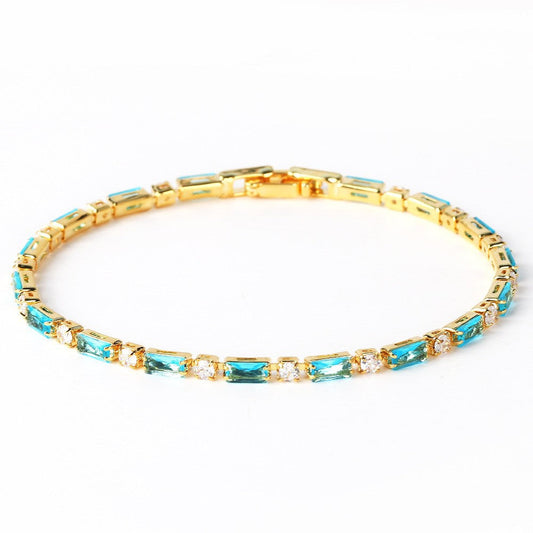 Armband met natuurlijke turkoois | Goud