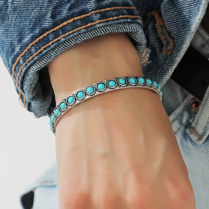 Talisse open armband met turkoois | Witgoud