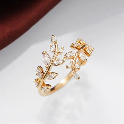 Elegante gouden ring met ranken | Goud