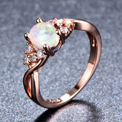 Sylva Moonhart witte ring | Roségoud