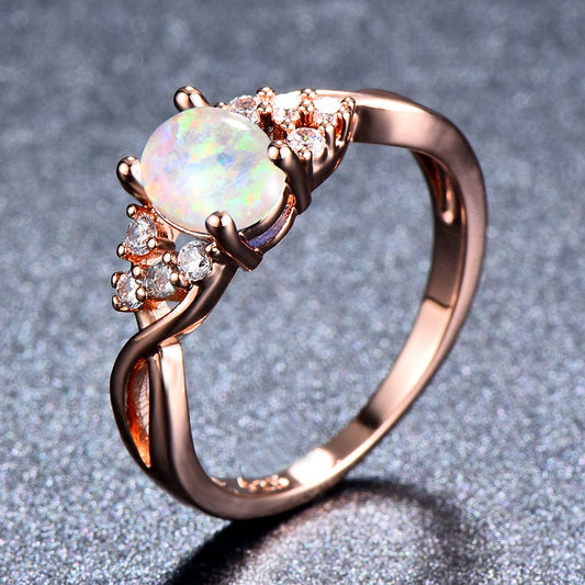Sylva Moonhart witte ring | Roségoud