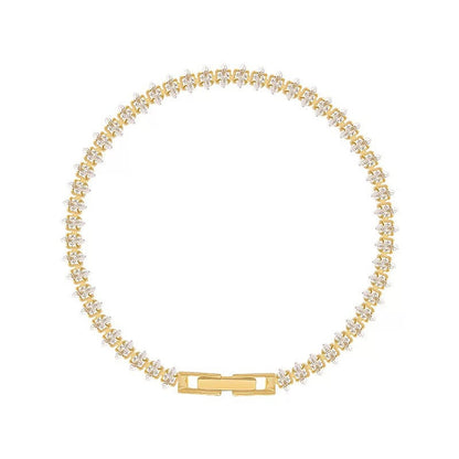 Vionelle tennisarmband met marquisevormige stenen | Goud