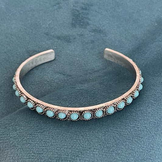 Talisse open armband met turkoois | Witgoud