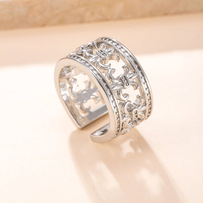 Forge ring met keizerskroon | Witgoud