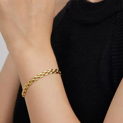 Timepiece schakelarmband | Goud