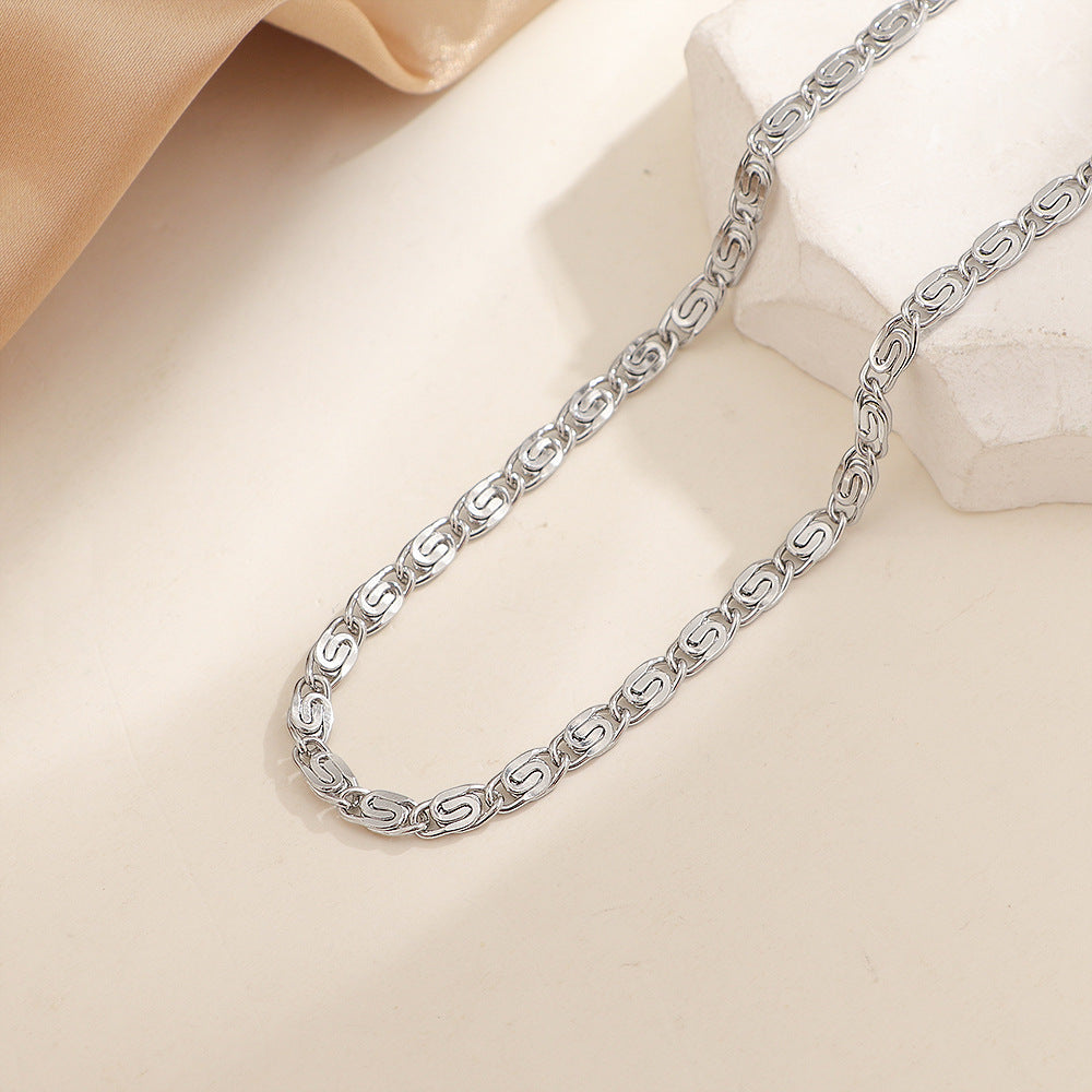 Nusa gevlochten schakelketting | Goud