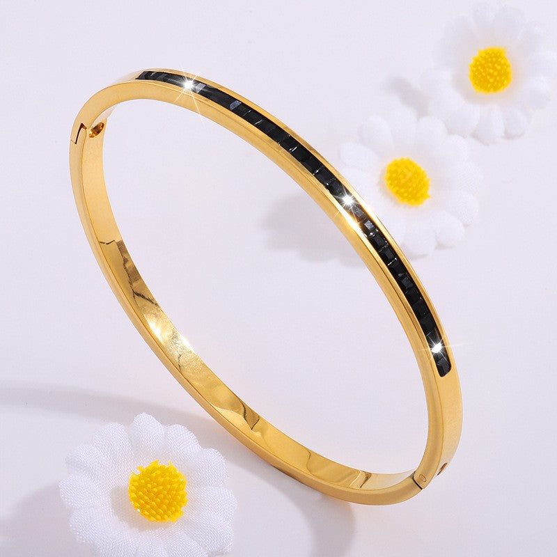 Liora Bellanotte groene armband | Goud
