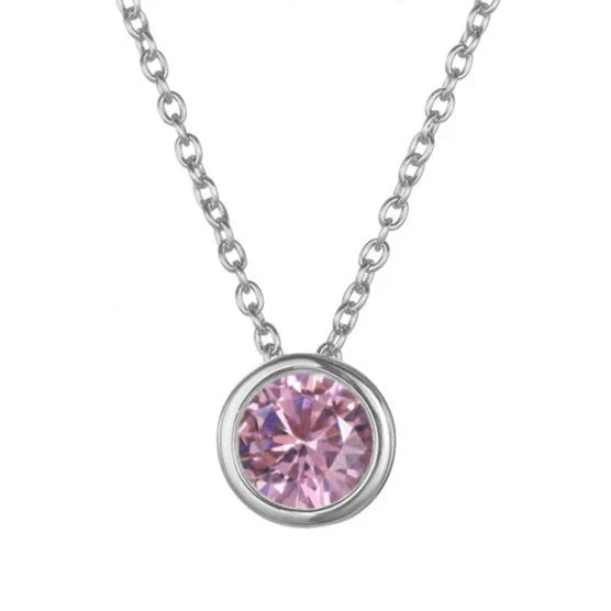 Lunaria Gemmara geboortesteenketting | Witgoud