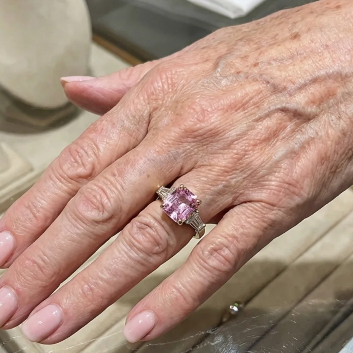 Roze Verve-ring | Witgoud