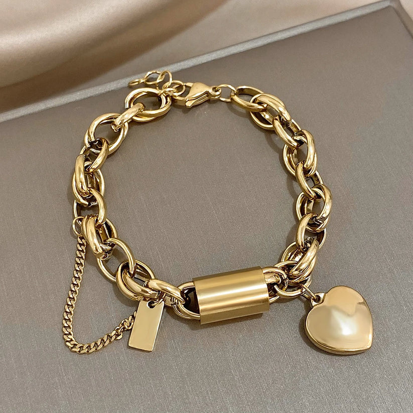 Heartened grove armband | Goud
