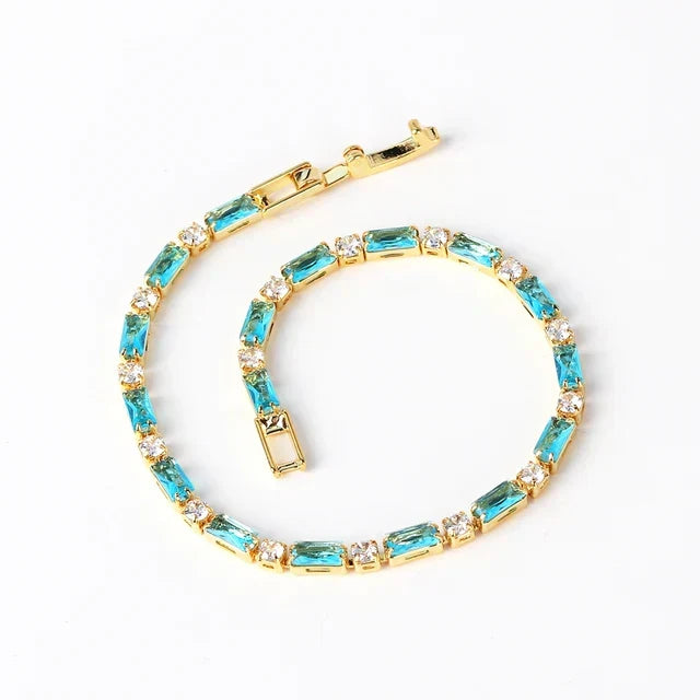 Armband met natuurlijke turkoois | Goud