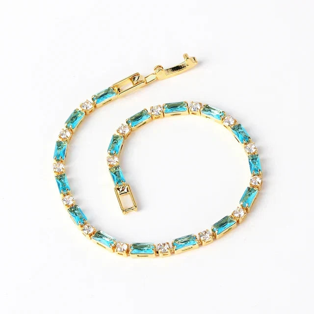 Armband met natuurlijke turkoois | Goud
