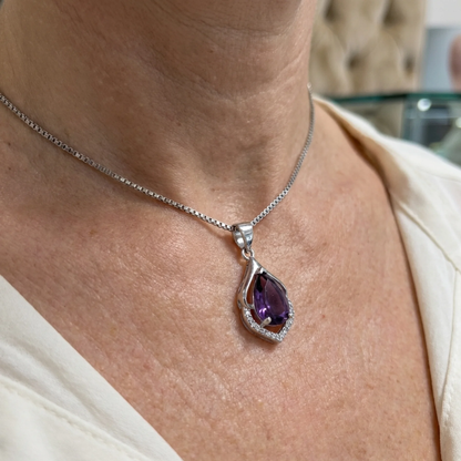 Selvara ketting met halvemaanhanger | Witgoud