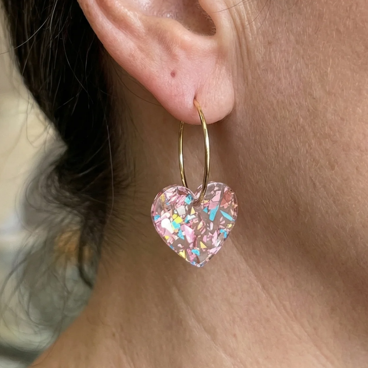 Sugarplum hangoorbellen met hartjes | Goud